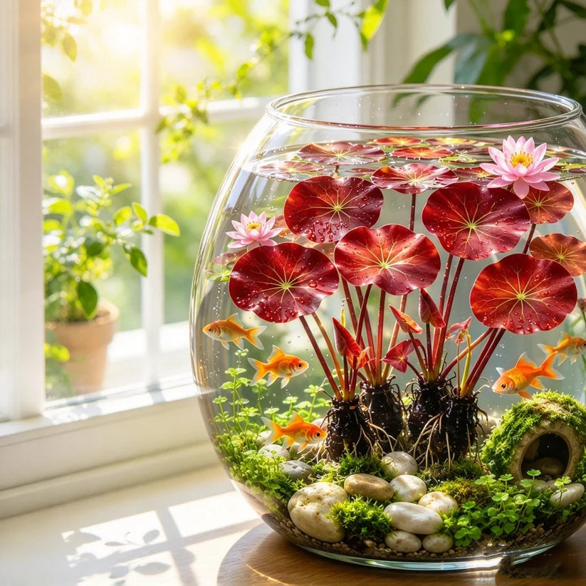 🐟 RED AQUARIUM LOTUS ROOTS BULBS🌿 TURN YOUR AQUARIUM INTO A LIVING GARDEN🌿✨ Buy 4 Get 4 Free Bulbs ✨