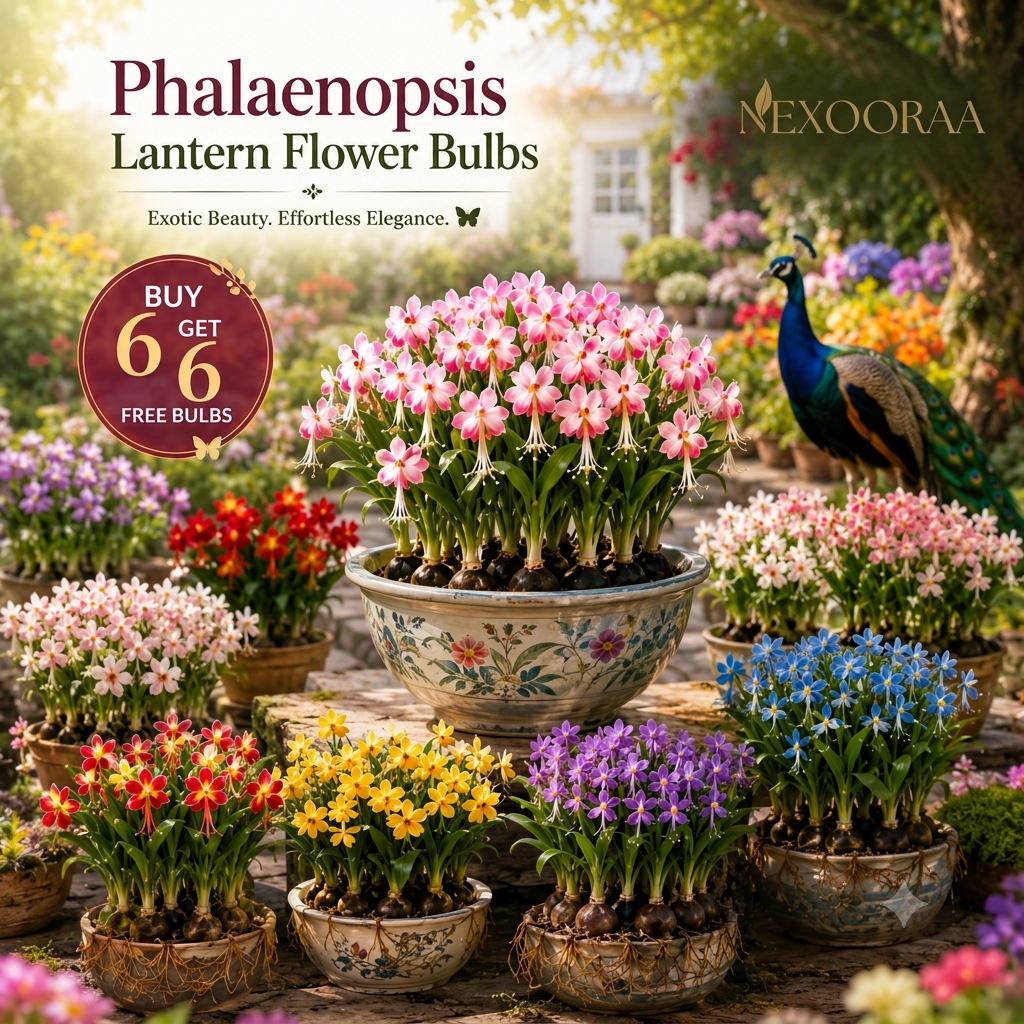 🌸 PHALAENOPSIS LANTERN FLOWER BULBS – ORCHID GRACE, LANTERN GLOW ✨ 🔥Buy 6 Get 6 Free Bulbs🔥