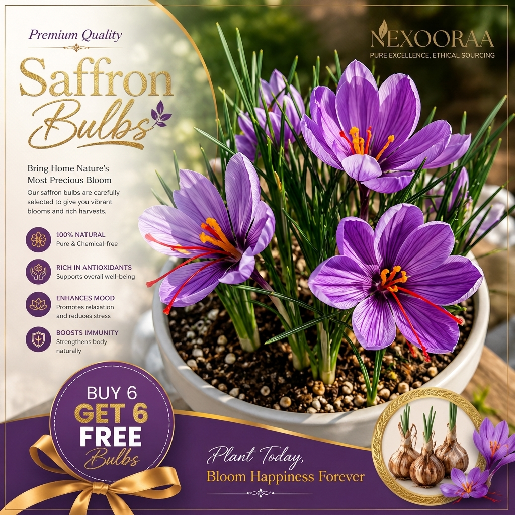 🌹Saffron Bulbs—Gold in the Flower Bulbs🌹🔥Buy 6 Get 6 Free Bulbs🔥