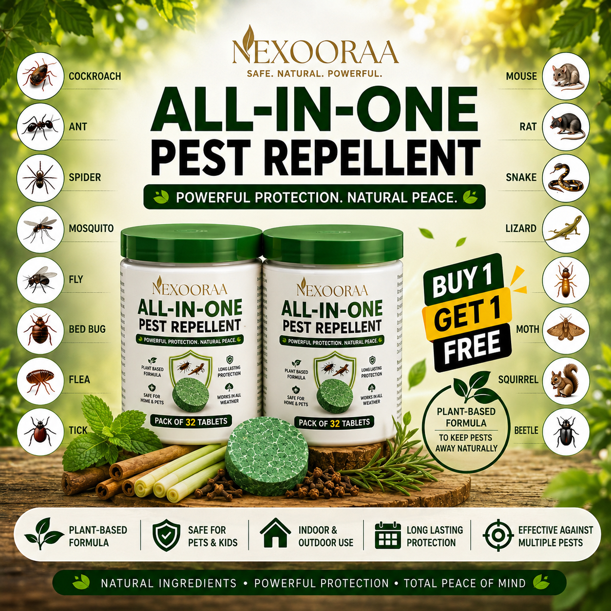 💥All-in-One Pest & Snake Protection Tablets | Instant Action Formula🔥Buy 1 Get 1 Free🔥