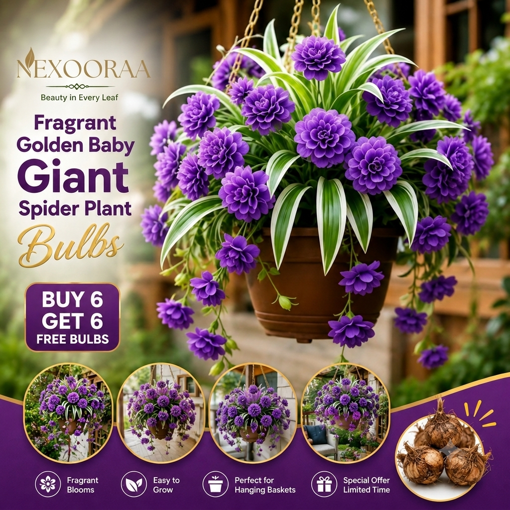 🌼 Fragrant Golden Baby Giant Spider Plant Bulbs 🌿🌸Buy 6 Get 6 Free Bulbs🌸