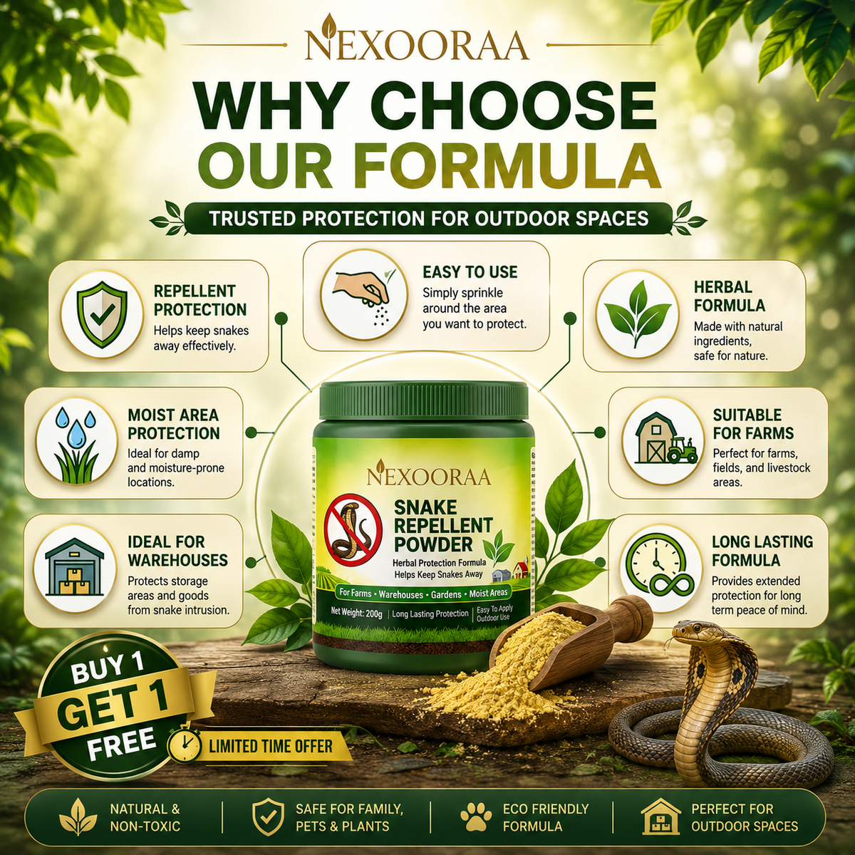 🥰HOT SALE 49% OFF🥰🐍Snake Repellent Powder🐍 Buy 1 Get 1 Free🐍