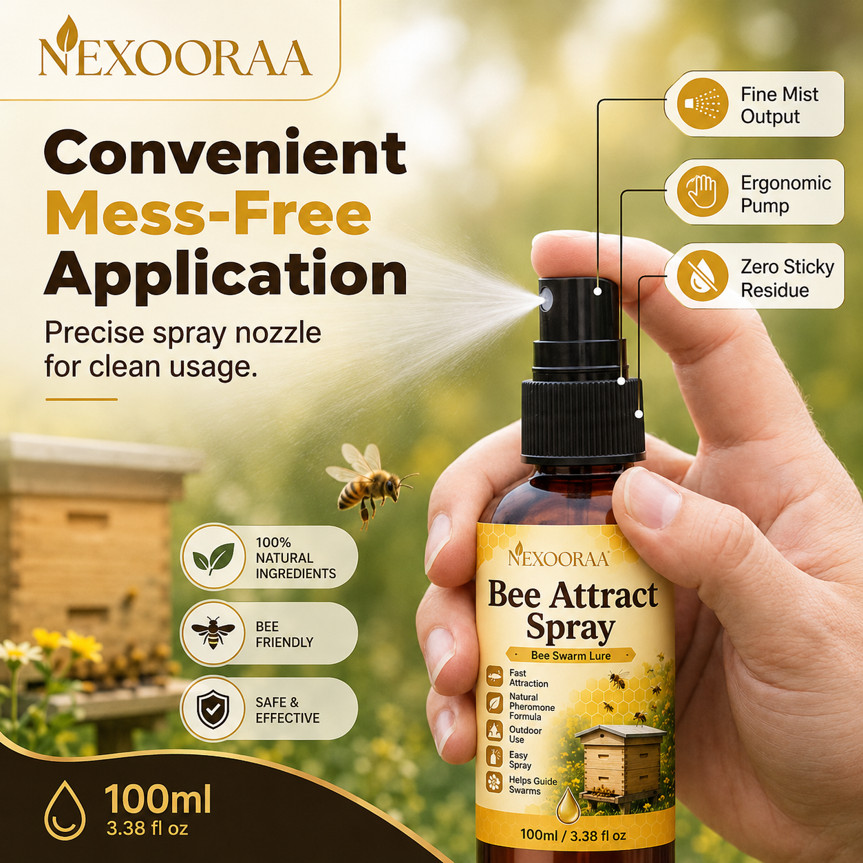 🐝Monsoon Limited-Time 50% OFF🐝Natural Outdoor Bee Attractant Spray🐝Buy 1 Get 1 Free🐝