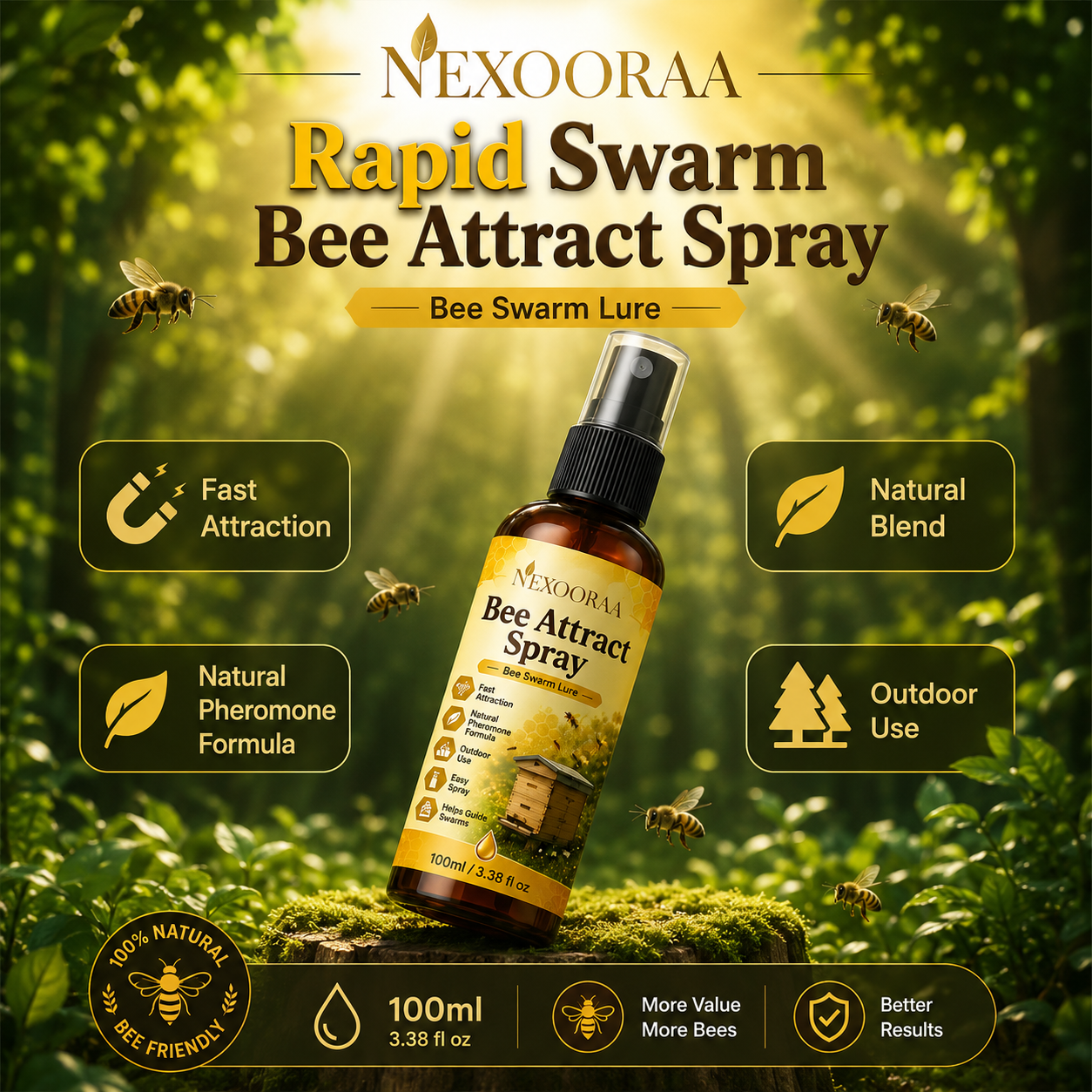 🐝Monsoon Limited-Time 50% OFF🐝Natural Outdoor Bee Attractant Spray🐝Buy 1 Get 1 Free🐝