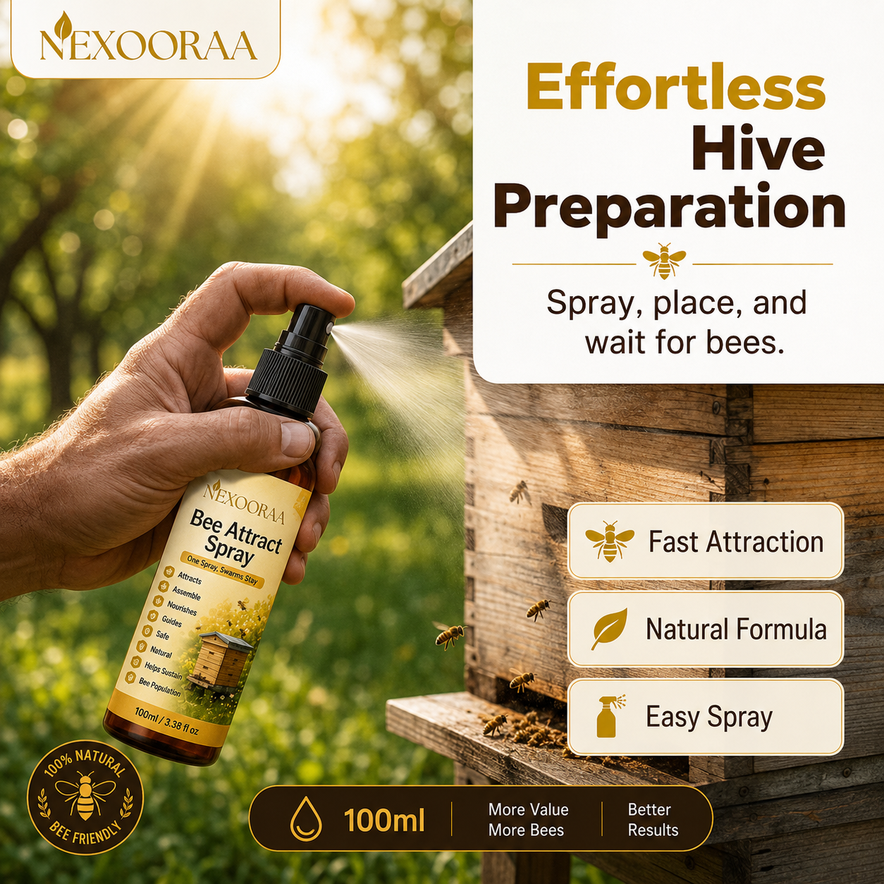 🐝Monsoon Limited-Time 50% OFF🐝Natural Outdoor Bee Attractant Spray🐝Buy 1 Get 1 Free🐝