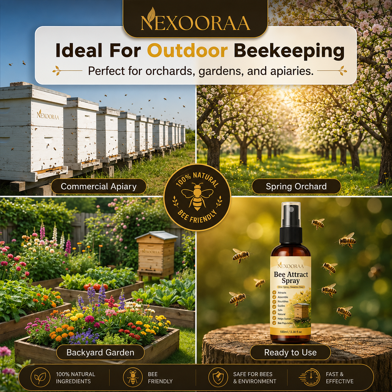 🐝Monsoon Limited-Time 50% OFF🐝Natural Outdoor Bee Attractant Spray🐝Buy 1 Get 1 Free🐝