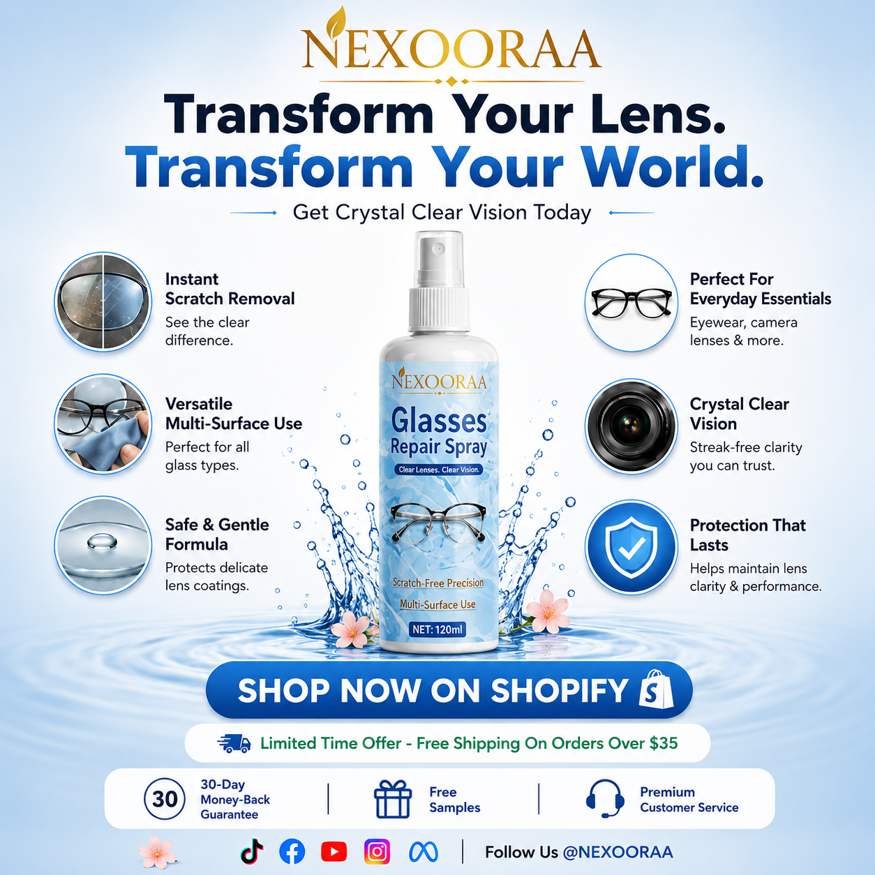 🔥HOT SALE 50% OFF😎Professional Lens Scratch Repair Spray 🔥Buy 1 Get 1 Free🔥