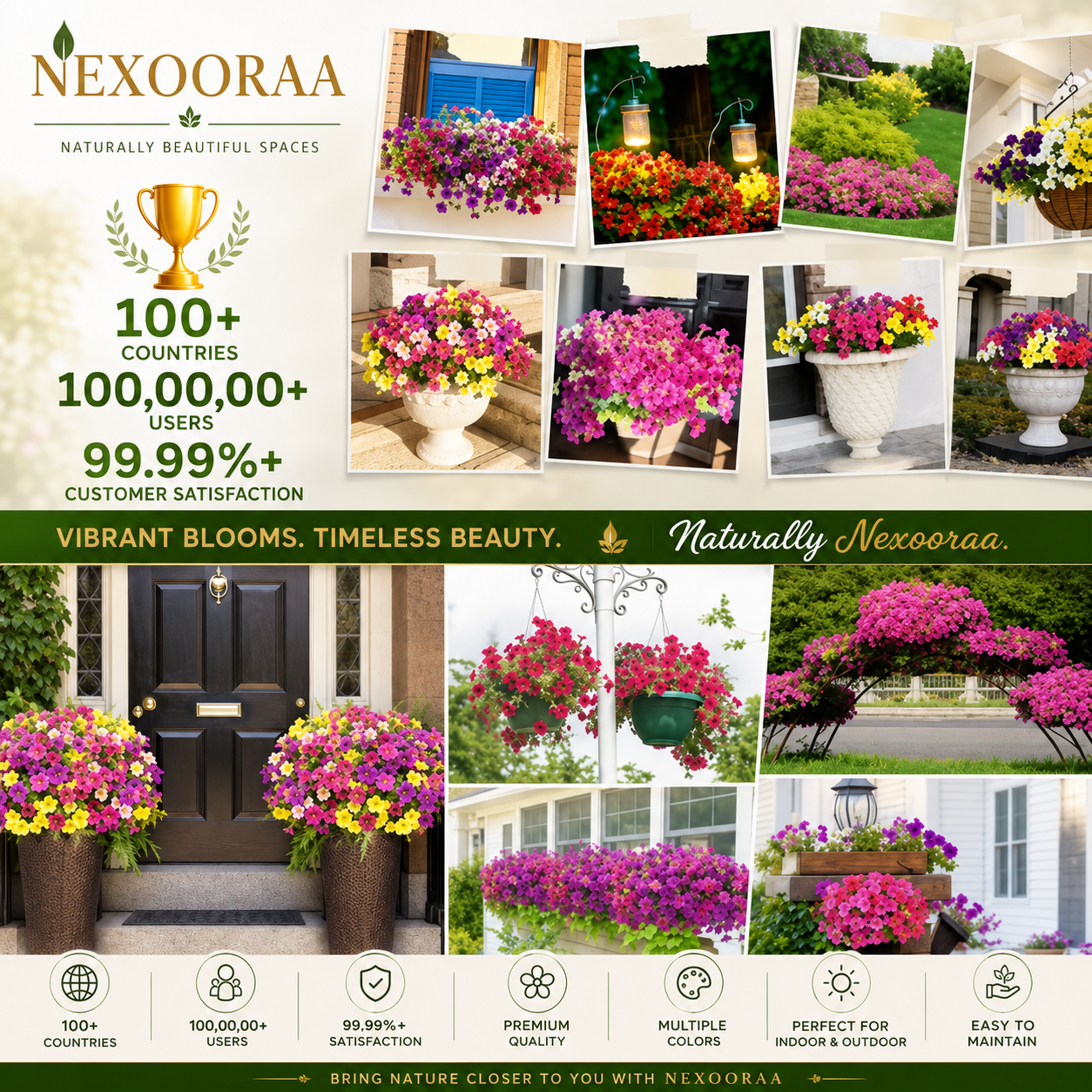 🔥Last Day 50% OFF🔥UV Resistant Artificial Petunias Flowers Bulbs🌸 Buy 6 Get 6 Free Bulbs🌸