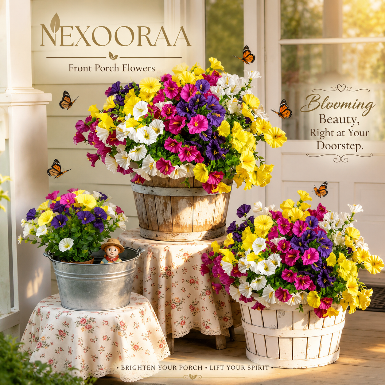🔥Last Day 50% OFF🔥UV Resistant Artificial Petunias Flowers Bulbs🌸 Buy 6 Get 6 Free Bulbs🌸