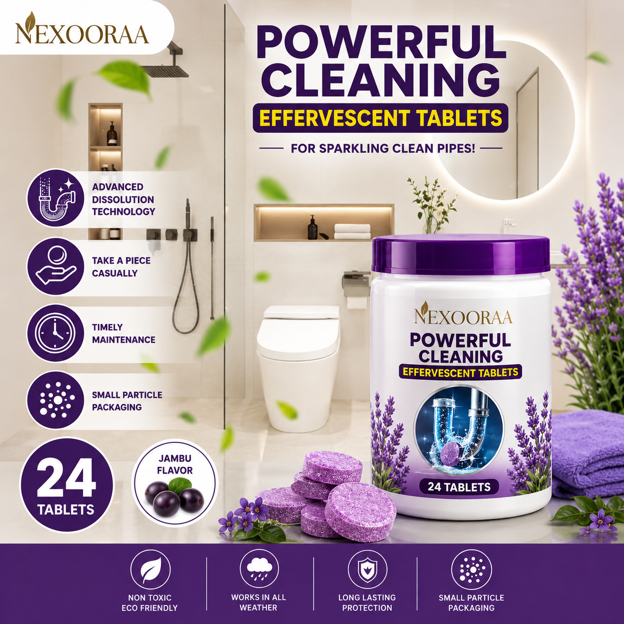 🔥HOT SALE 50% OFF ❤️Powerful Cleaning Effervescent Tablets for Pipe,Deodorizing Antibacterial Pipe Cleaner for Sink Toilet Floor Drain🔥Buy 1 Get 1 Free🔥