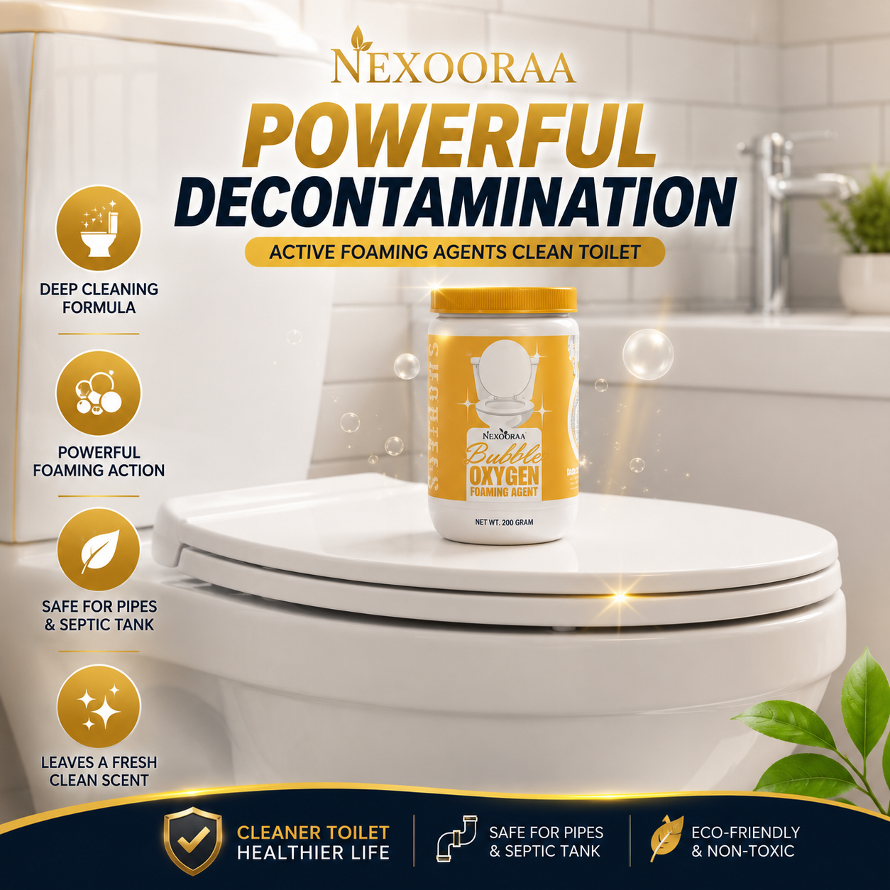 💧Buy 1 Get 1 free💧Bubble Oxygen foaming Agent | Powerful Toilet Cleaning — No Scrubbing, No Touching!