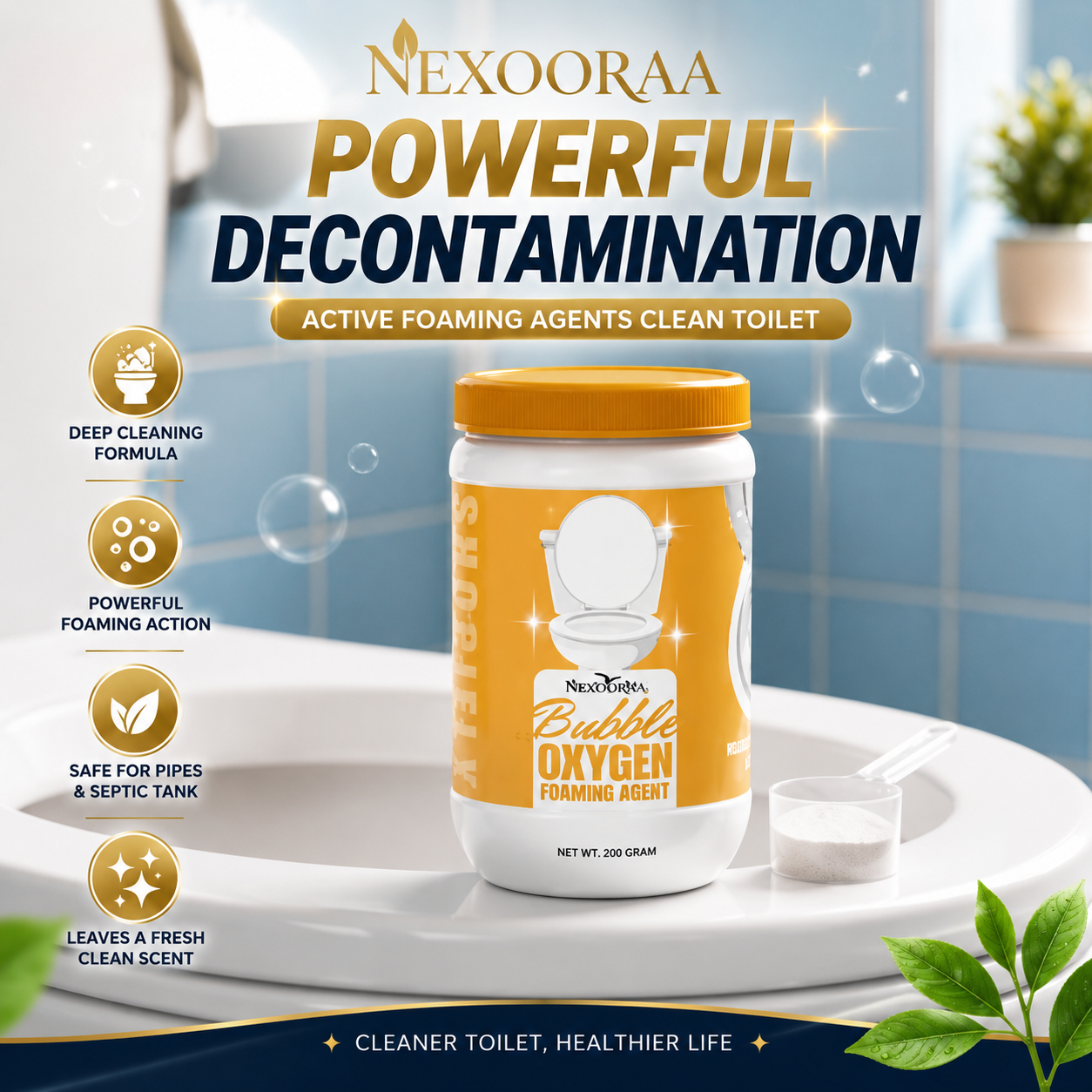 💧Buy 1 Get 1 free💧Bubble Oxygen foaming Agent | Powerful Toilet Cleaning — No Scrubbing, No Touching!