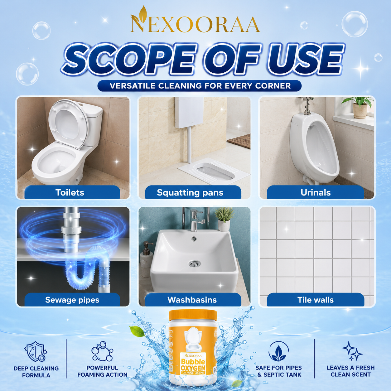 💧Buy 1 Get 1 free💧Bubble Oxygen foaming Agent | Powerful Toilet Cleaning — No Scrubbing, No Touching!