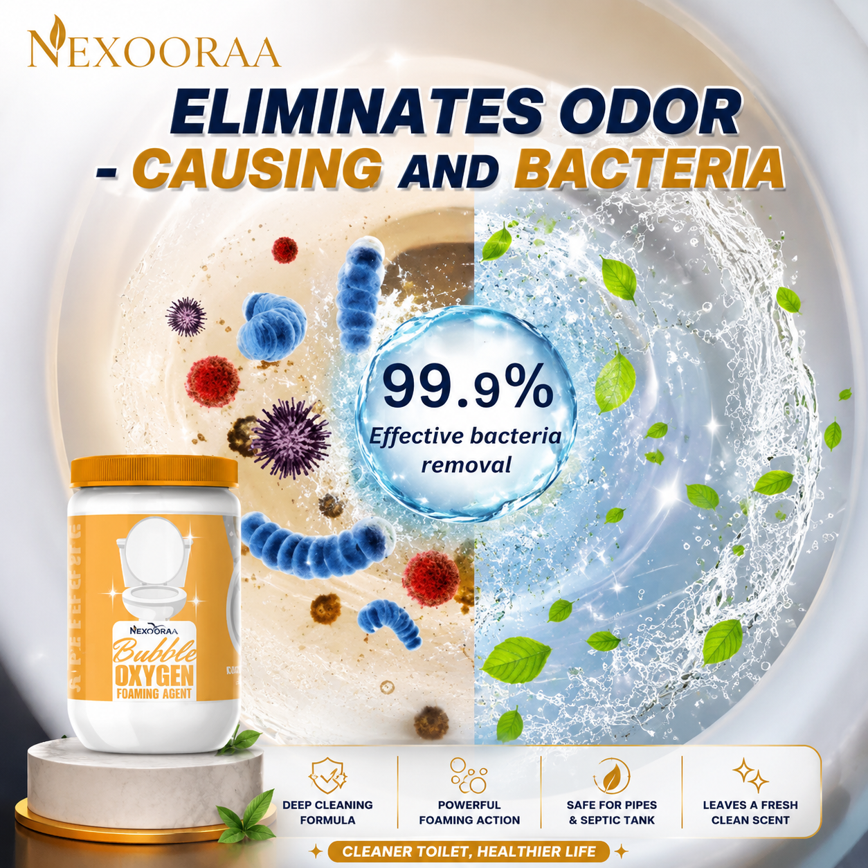 💧Buy 1 Get 1 free💧Bubble Oxygen foaming Agent | Powerful Toilet Cleaning — No Scrubbing, No Touching!