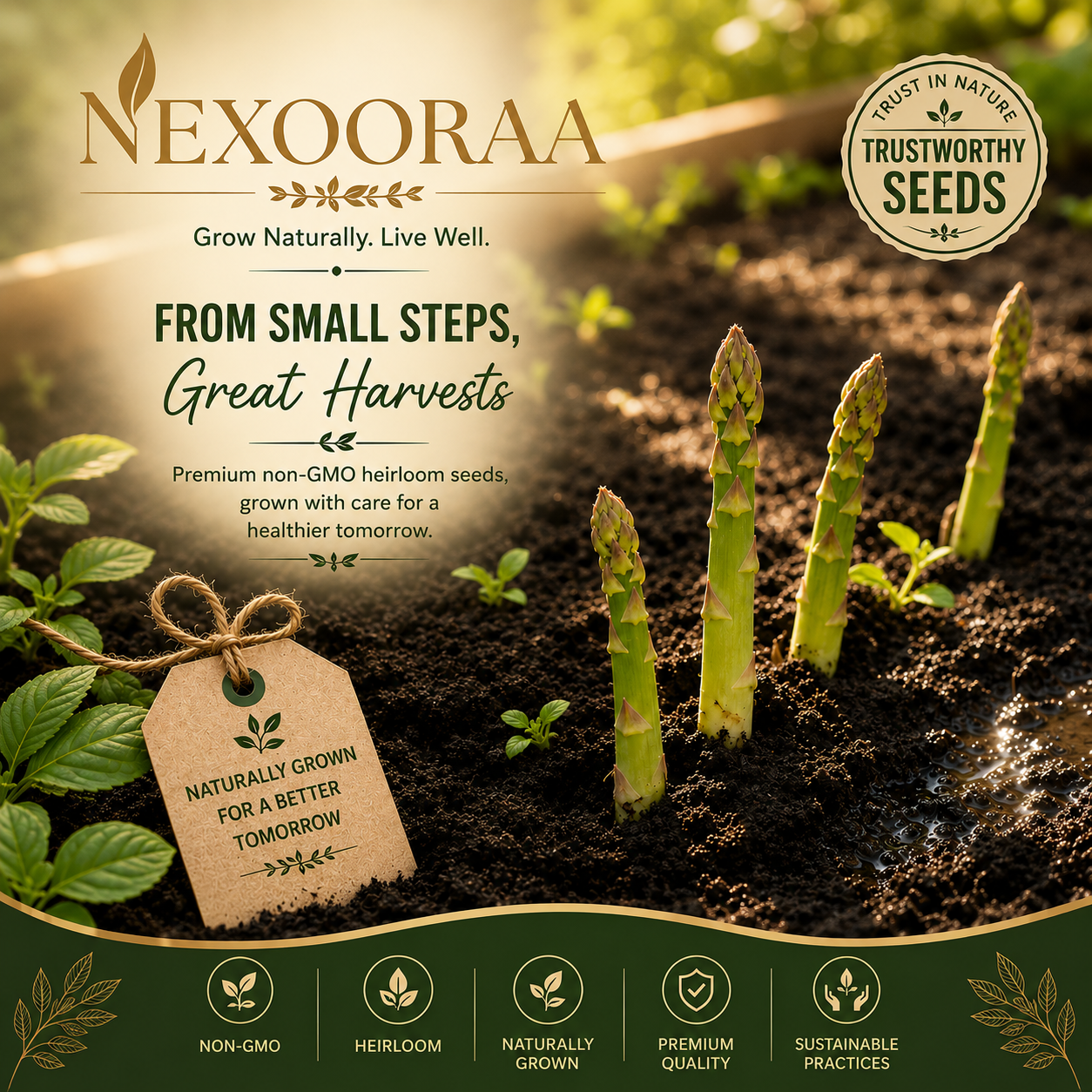 🌱 Grow Your Own Asparagus from Seeds — Fresh, Flavorful & Long-Lasting 👑 | 🔥Buy 1 Get 1 Free🔥
