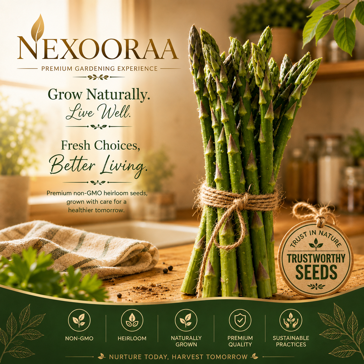 🌱 Grow Your Own Asparagus from Seeds — Fresh, Flavorful & Long-Lasting 👑 | 🔥Buy 1 Get 1 Free🔥