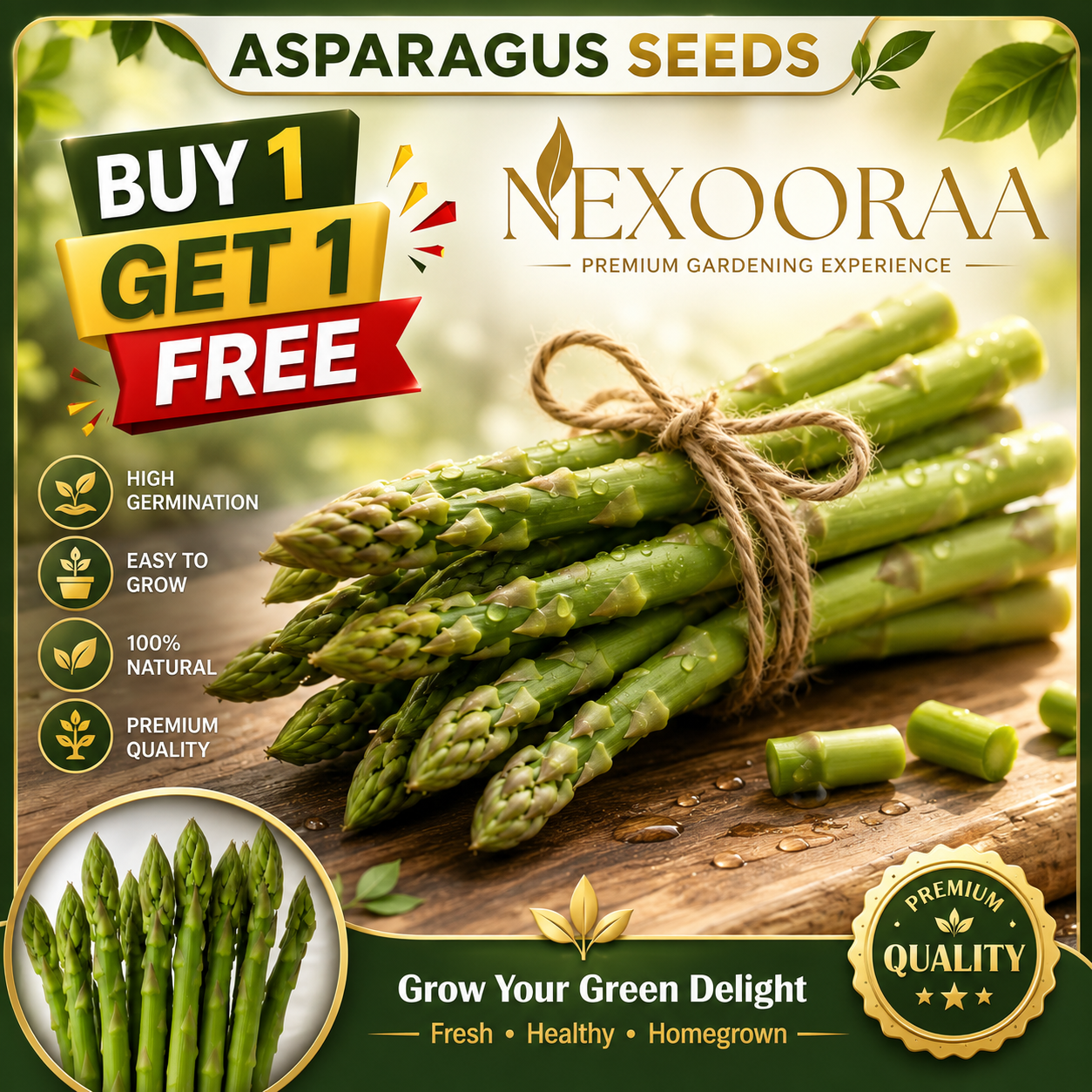 🌱 Grow Your Own Asparagus from Seeds — Fresh, Flavorful & Long-Lasting 👑 | 🔥Buy 1 Get 1 Free🔥