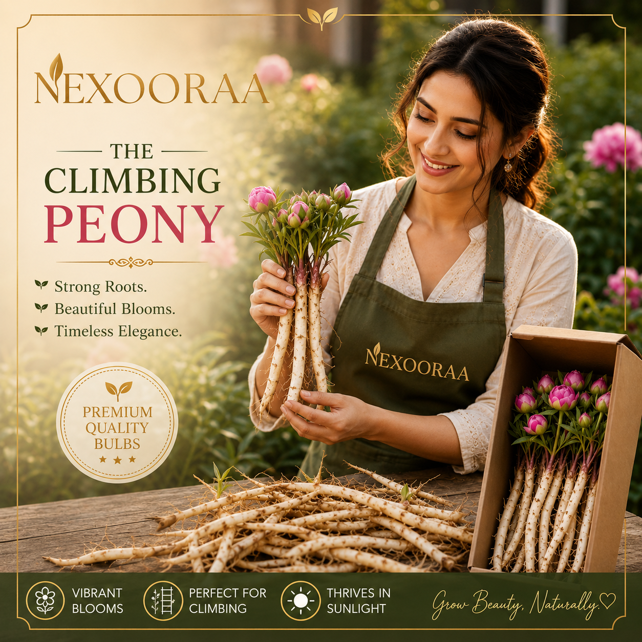 🌸 Rare Climbing Peony Bulbs🪴Big Full Blooms, Cold Hardy Perennial, Easy to Grow Garden Favorite🔥Buy 6 Get 6 Free Bulbs🔥