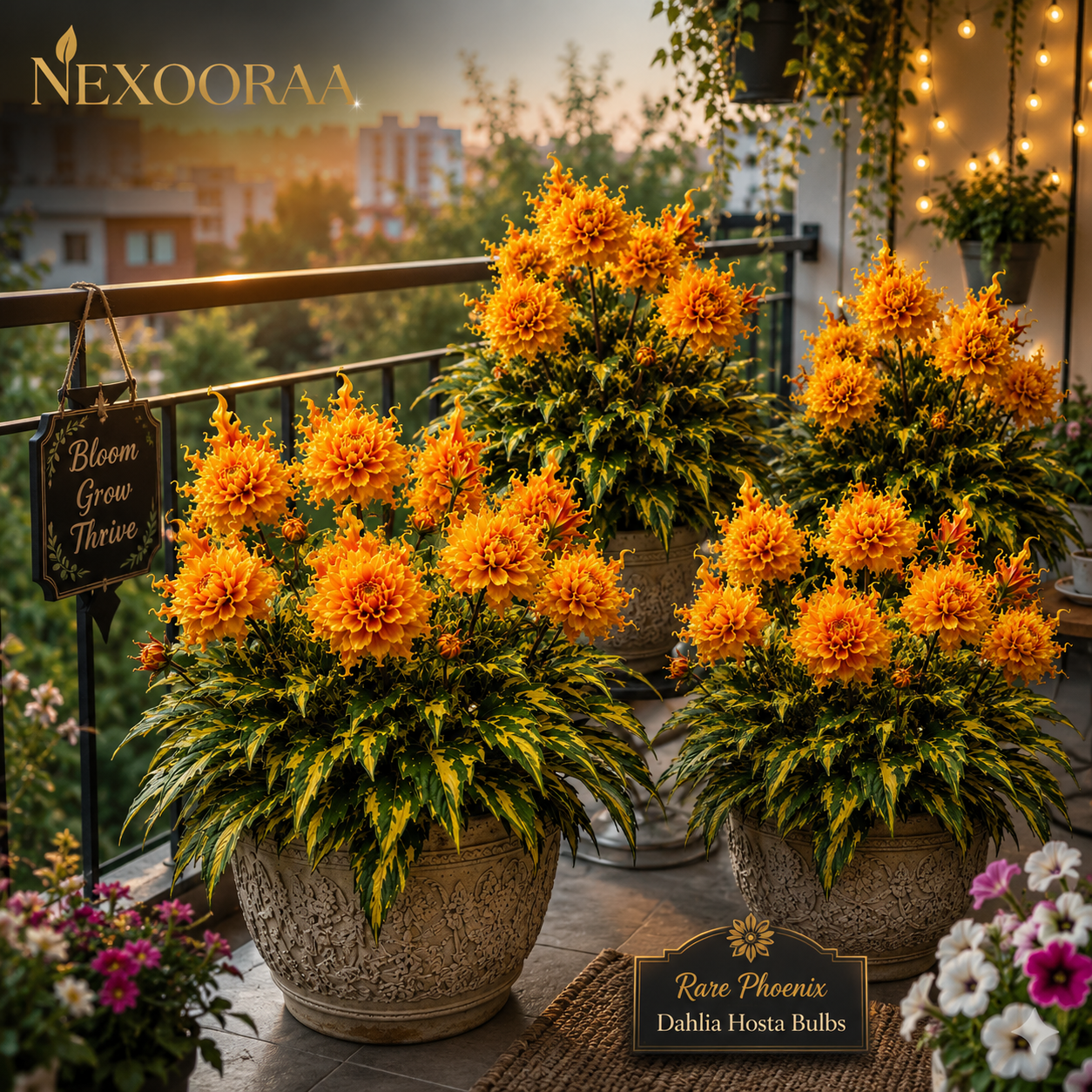 🌺 Rare Phoenix Dahlia Hosta Bulbs – A Stunning Fusion of Flowers & Foliage 🌼Buy 6 Get 6 Free Bulbs🌼