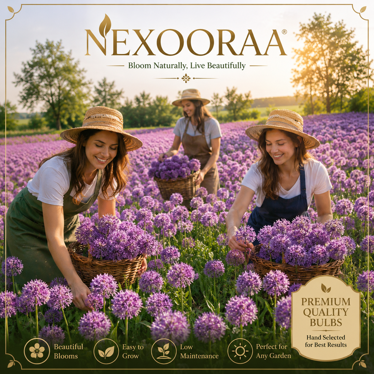 🌸 Giant Allium Bulbs 🌸 Giganteum Ornamental Onion Flower Bulbs 🌸 Buy 6 Get 6 Free Bulbs 🌸