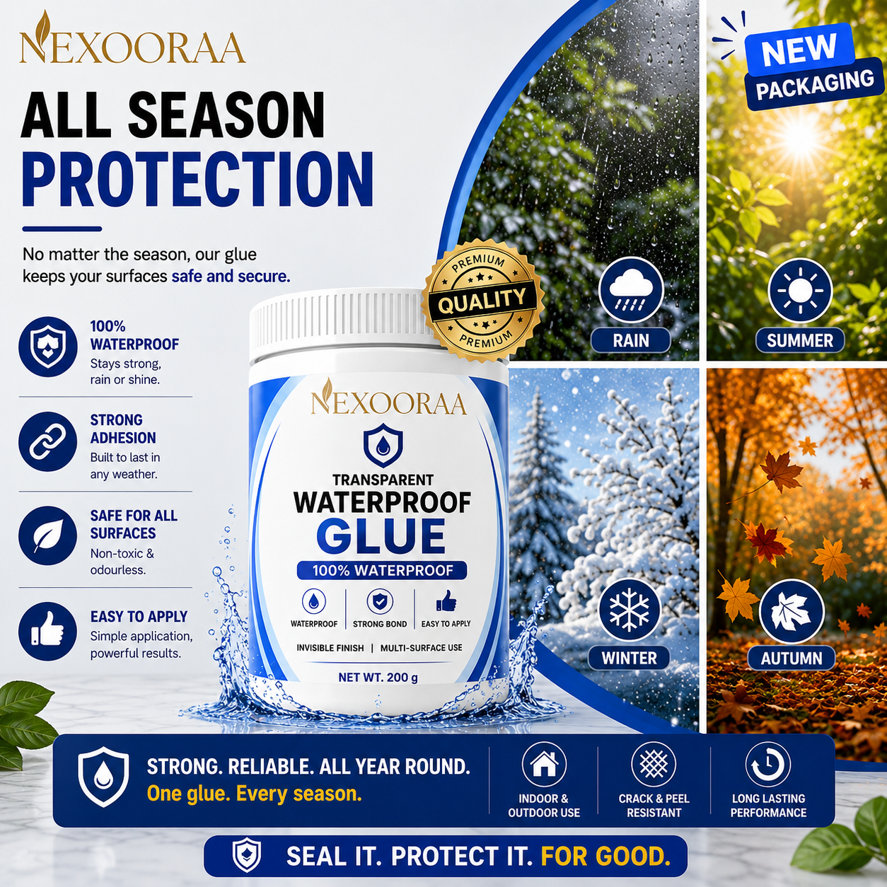 🔥Powerful Transparent Waterproof Glue (Buy 1 Get 1 Free) + Free Brush 🔥
